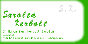 sarolta kerbolt business card